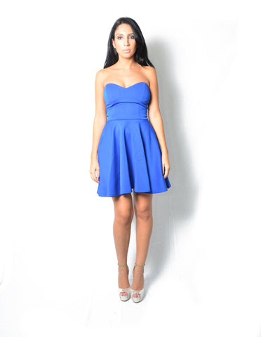 Blue Sweetheart Skater Dress