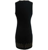Black Multi-Stud Patterned Sleeveless Dress
