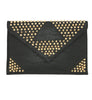 Black Envelope Clutch with Studs