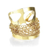 Gold Colour Chain Cuff Bangle