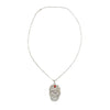 Crystal Laughing Skull Pendant Necklace