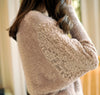 Beige Lace Arms Knitted Jumper