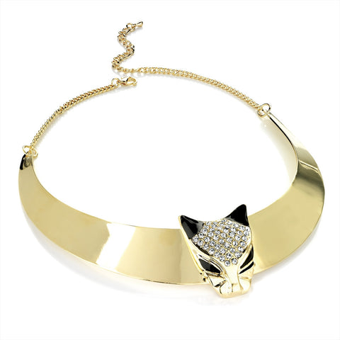 Gold Colour Black Collar Lion Collar