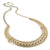 Antique Gold Effect Stud Collar Chain Necklace